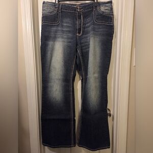 Angels: Women's Straight Leg Jeans - Dark Blue.  Size 24.